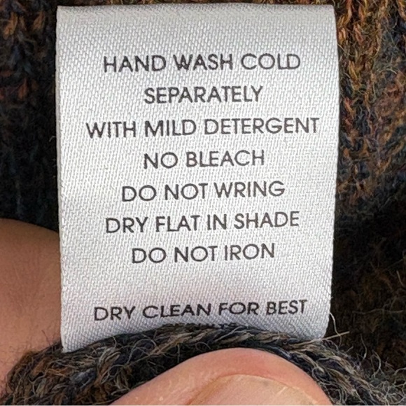 Novica Peruvian Alpaca Striped 1/4 Zip Pullover Sweater L Classic Academia Cozy - Picture 10 of 12